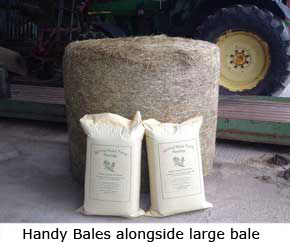 
                Handy Bales alongside a large round bale